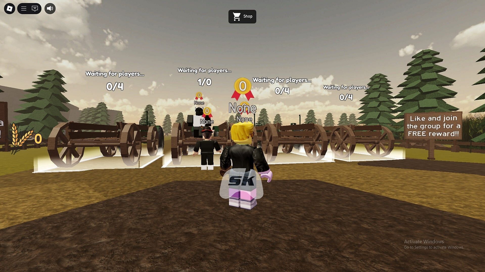Starting a run in Skinwalker Ranch (Image via Sportskeeda Gaming || Roblox)